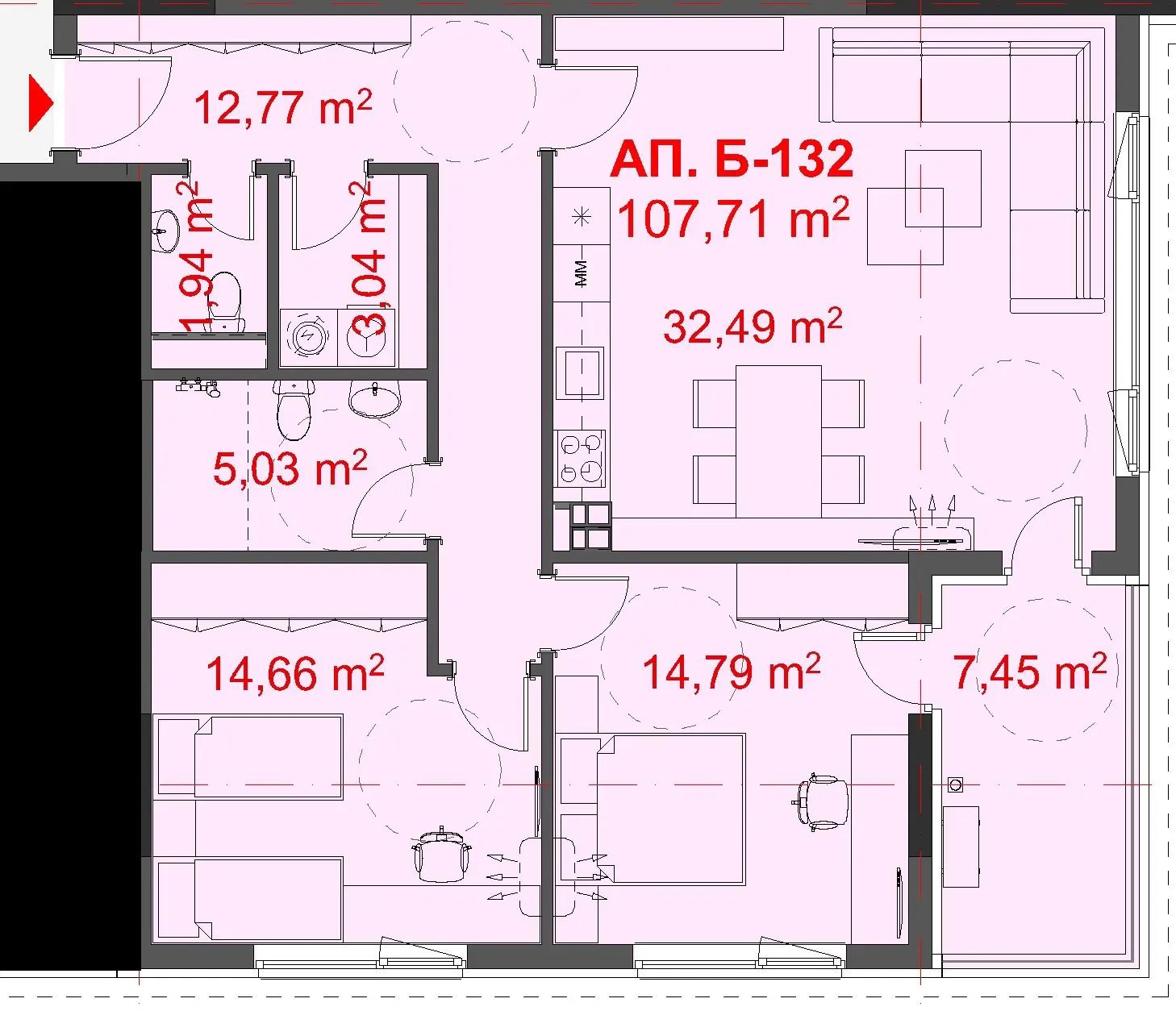 Тристаен апартамент в НОВА сграда,  ж.к Славейков